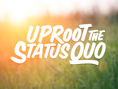 The Status Quo branding custom font lettering logo nature quote type typography