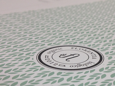 Florentia Stationary circle english flourish food italian label logo organic round script stationary typography