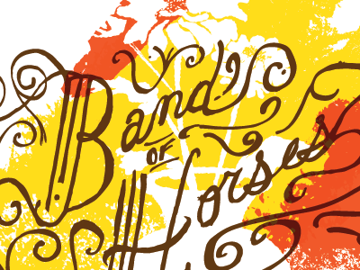 BOH2 brown custom type screenprint script texture yellow