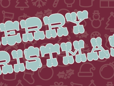Merry Christmas! candy cane christmas dude gift glyphs holiday holly leaves icon illustration merry christmas ornament pattern present santa snowflake snowman stocking tree