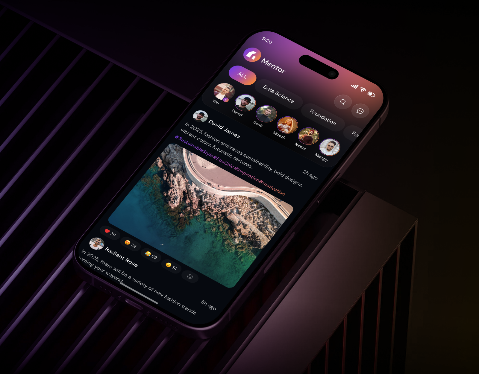 Example of Social Media Mobile App Design