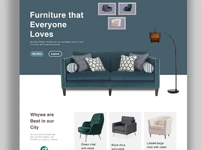 Furniture UI Design animation branding dynamic dynamic website furniture landing page linkedin ui ui design uiux web design web development website website design