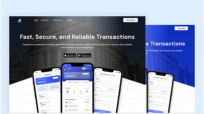 SwiftPay Website bank app website design bankapp hero page design banking website hero page design bankingwebsiteuidesign fintech website ui design websiteuidesign