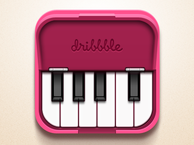 Piano audio black key charhen china dribbble icon ios iphone music piano rose white keys