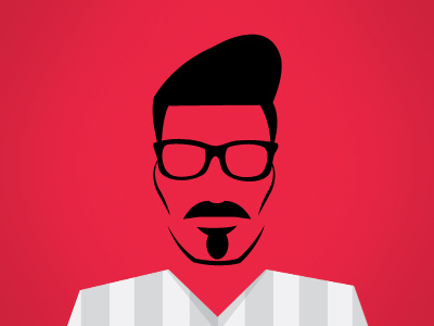 Backham backham design drawing face glasses illustration red