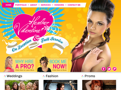 Heather Valentine hair style web design