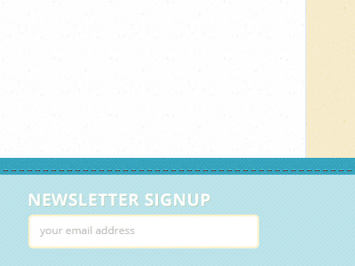 Footer of WP theme newsletter text box ui web design