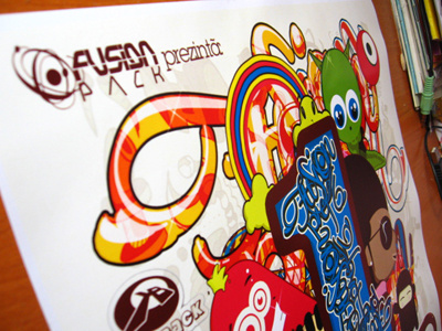 Fusion.Pack 1 Year Anniversary Poster 1 anniversary design fusion.pack gimmickal gmk graphic design poster razvan coste year
