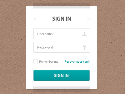 Sign In autentification clean in log password sign simple ui username widget