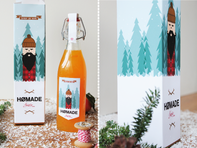 Hømade Packaging beard blog bottle box christmas food home made lumberjack package packaging scandinavia shirt sunrise over sea sunriseoversea sweden syrup vinslev vinslëv wood