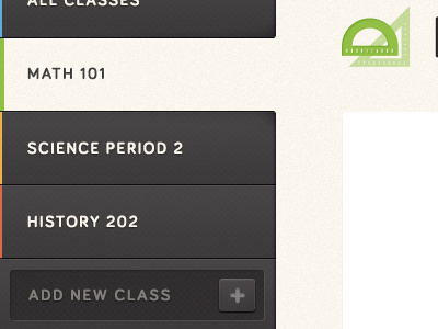 Class Tabs app education math nav navigation ui warm web