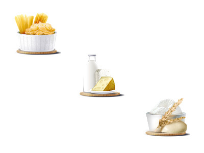 Icons in process for cooking mobile app app cooking food icon illustration it milk mobile ui web design