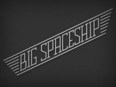 big spaceship custom illustration lettering typography