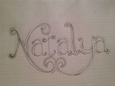 Natalya Sketch 03 doodle hand drawn lettering sketch typography