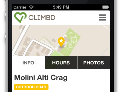 Climbd climb flat green map mountain white