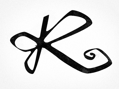 R black and white lettering