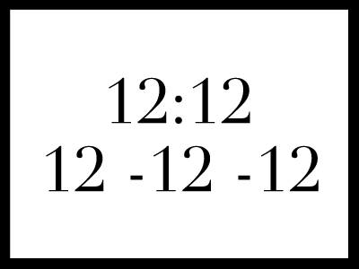 12 12 12 12 12 12