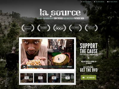 La Source - Homepage header redesign la source