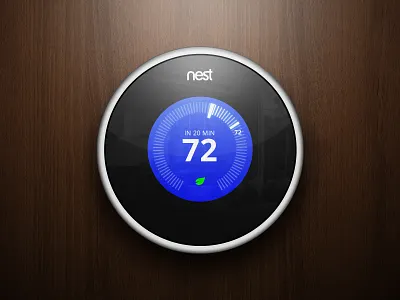 Nest bored control design nest photoshop thermostat wood