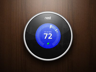 Nest bored control design nest photoshop thermostat wood