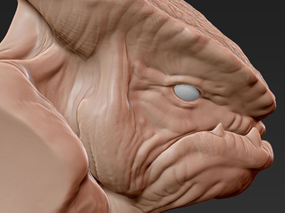 Flathead 3d character monster sculpting zbrush