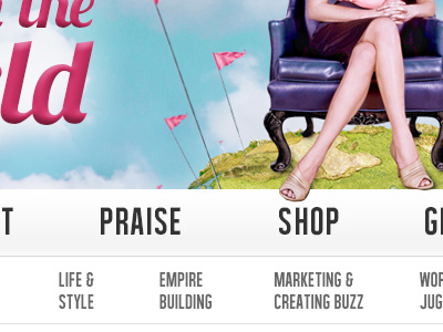 empire building community navigation web design