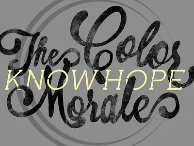 The Color Morale color drawn hand handlettering lavandaria morale script the typography