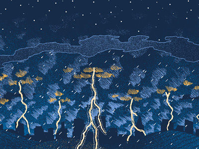 Storm design lightening poster storm