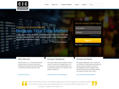 Bank Website design ui web