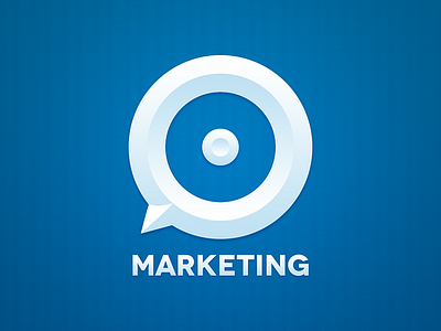 Oui Marketing bubble circle concept logo target