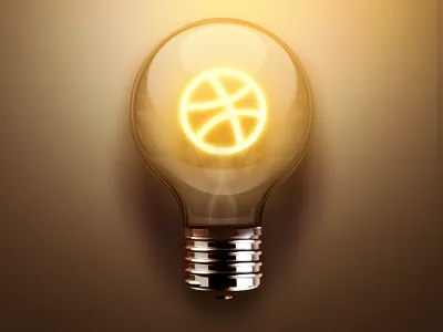 Dribbble Bulb icon sanadas ui