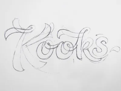 Kooks calligraphy lettering packaging photography script type typography
