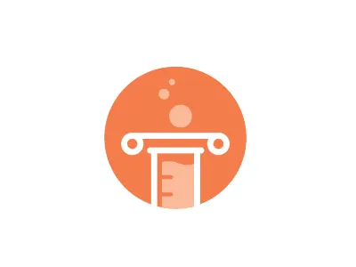 Cevian Test Tube Column column logo orange test tube