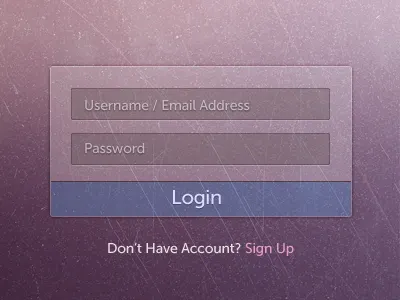 WIP Project Login Screen login ui