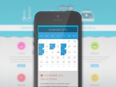 Mobile view, calendar browser calendar css3 html5 investigation mobile responsive water web web design