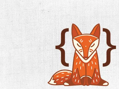 The Theme Fox - Fox brackets brown fox orange theme fox white