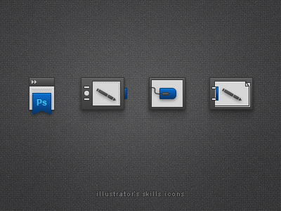 Illustrator Skills Icons / CS5 style adobe icon icons illustrator mouse paper photoshop skills tablet