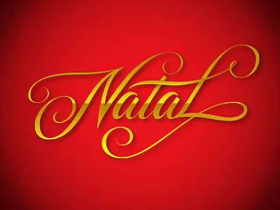 “Christmas” lettering – color vector brush pen calligraphy custom types workshop lettering pencil typography