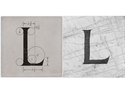 Roman L calligraphy l lettering roman