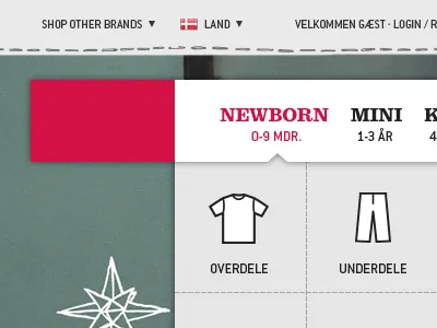 Webshop design kids menu ui ux webshop