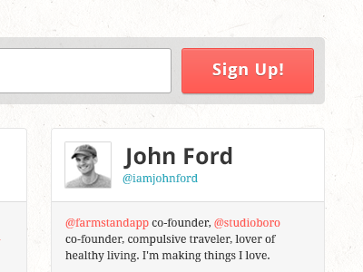 Sign up and Profile badge button input profile texture ui ux