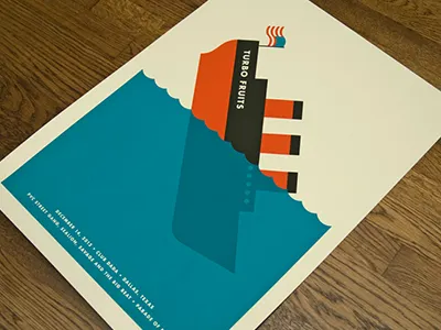 Turbo Fruits Poster america boat poster screenprint turbo fruits vector waves