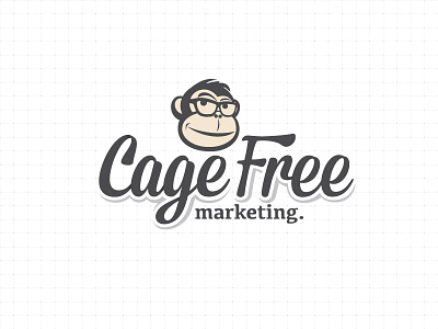 Cage Free Marketing Brand brand illustration logo monkey type