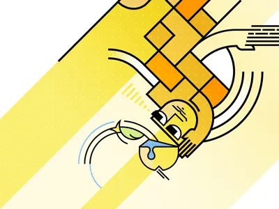 where is my mind? abstract fish line drawing music pixies yellow