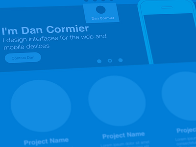 Feeling Blue - Portfolio Wireframe omnigraffle portfolio website wireframe