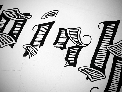 Wish Blackletter blackletter fraktur lettering ornamental