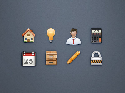 Web Icons vol. 2 48px calculator calendar edit home icon icons light bulb lock pencil sacurity user web