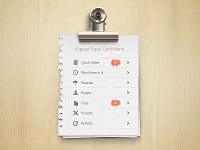 Psd Clipped Paper Menu clipped menu paper psd