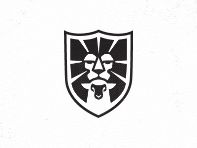 Lion Lamb 2 crest graphic lamb lion logo shield