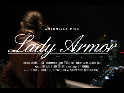 Lady Armor Title Card credits motion graphics title card toronto typography video videography